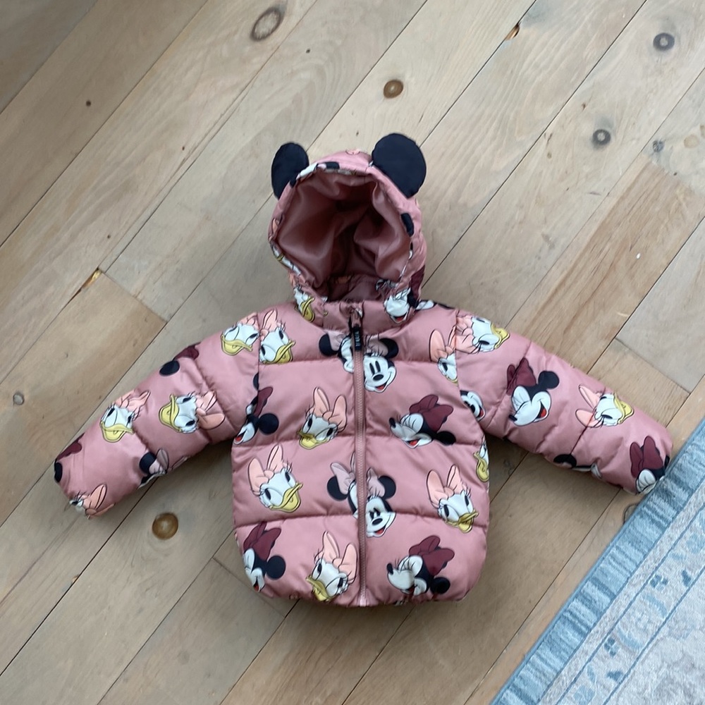 Disney Minnie & Daisy puffer coat with ears